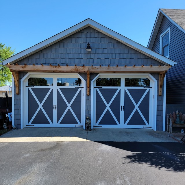 Two new unique garage doors