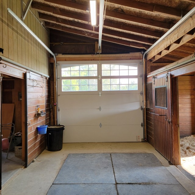 inside view of a new garage door